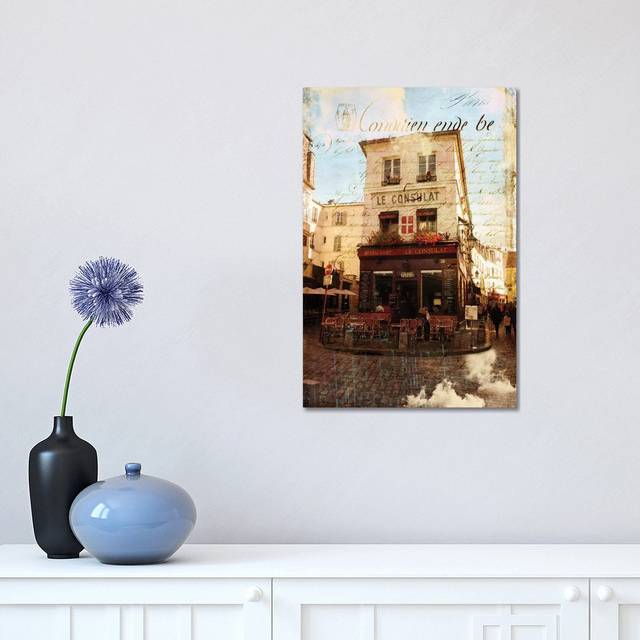 Paris Bistro III by Sandy Lloyd - Wrapped Canvas Graphic Art (45.72cm H x 45.72cm W x 1.905cm D)