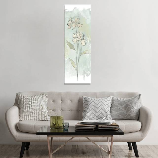 Stone Flower Study II by June Erica Vess - Wrapped Canvas Panoramic Graphic Art (152.4 cm H x 50.8 cm W x 1.91 cm D)