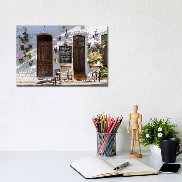 Outdoor Cafã© In Andalusia, Spain by - Wrapped Canvas Photograph (20.32cm H x 30.48cm W x 1.91cm D)