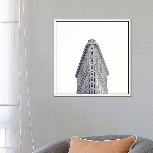Flat Iron by Caroline Mint - Photograph Print on Canvas - White Framed (66.04 cm H x 66.04 cm W)