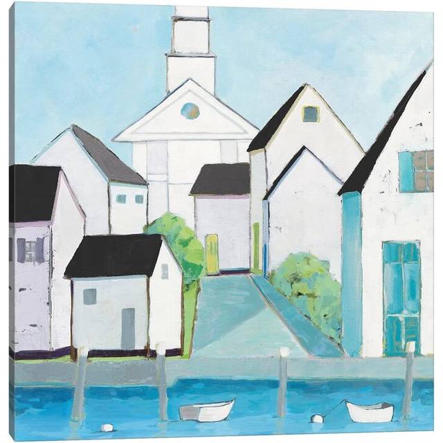 Harbor Town III No Sign Light by Phyllis Adams - Wrapped Canvas Graphic Art (45.72 cm H x 45.72 cm W x 1.91 cm D)