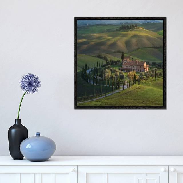 Spring in Tuscany V by Daniel Kordan - Photograph Print on Canvas - Black Framed (45.72 cm H x 45.72 cm W)