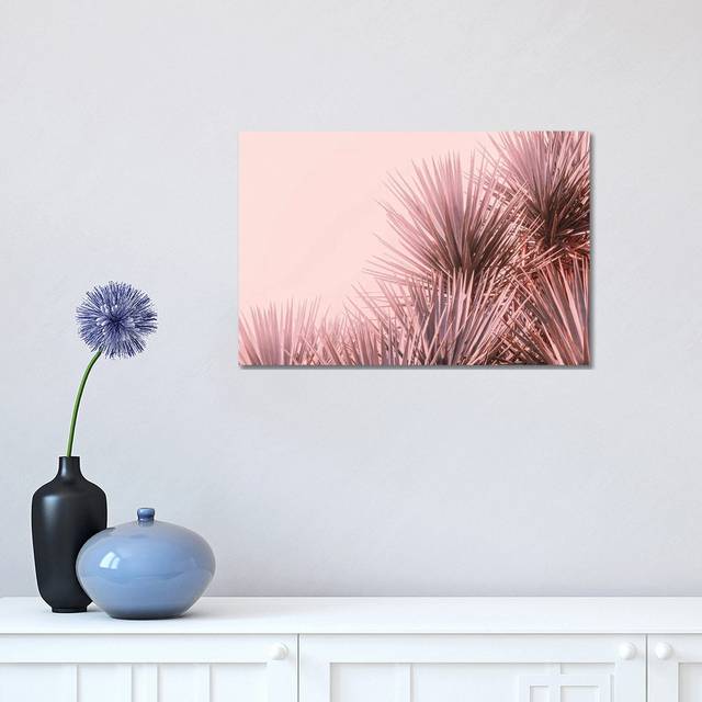Boho Pink Palms by Ann Hudec - Wrapped Canvas Graphic Art (30.48 cm H x 45.72 cm W)