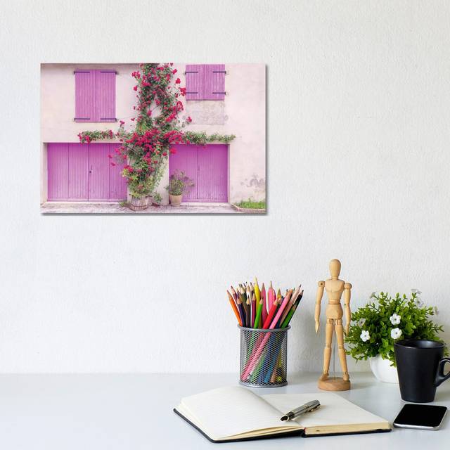 France, Provence. Colorful House Facade. by - Wrapped Canvas (20.32cm H x 30.48cm W x 1.91cm D)