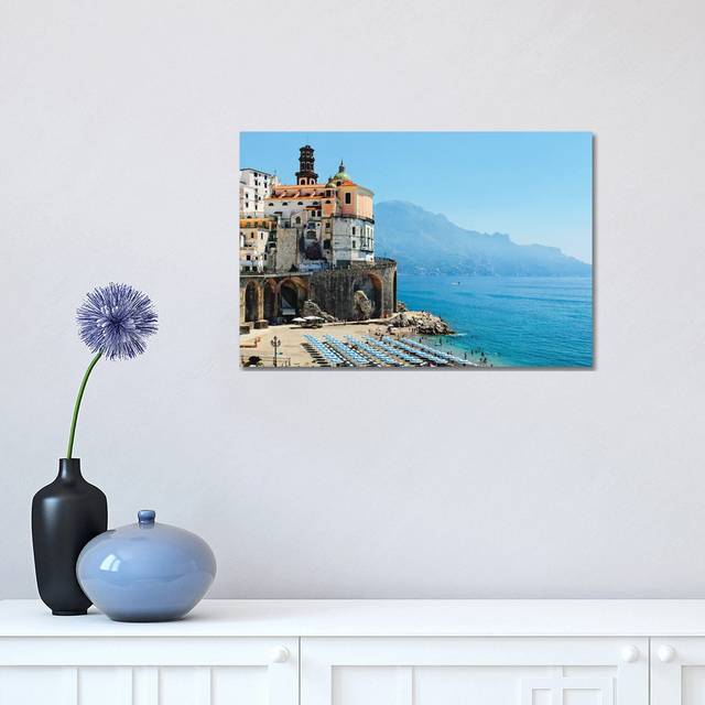 atrani Beach, Amalfi Coat, Italy by George Oze - Wrapped Canvas Photograph (30.48cm H x 45.72cm W x 1.9cm D)
