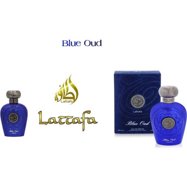 Blue Opulent Oud Musk By Lattafa 100Ml with a distinctive muskiness tone of Indian and Cambodian Oud Halal Attar EDP Spray Perfume (Blue Oud)