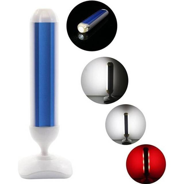 (Red) 3W Multi-functional Portable LED Camping Lamp Rechargeable Desk Light Emergency Flashlight