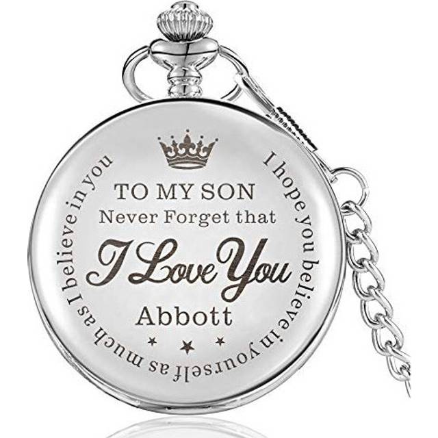 EDSG Personalised Pocket Watch | Engraved Watch | Custom Gift for Dad Daddy Father Boyfriend Husband Uncle Stepfather Grandad Wedding Usher Best Man