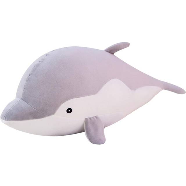 Dolphin Stuffed Animal Plush Toys Soft Lovely Hugging Pillow Stuff Dolls Plushes for Children Girls Sleeping Cushion Gift Room Decor 35.4in  Grey