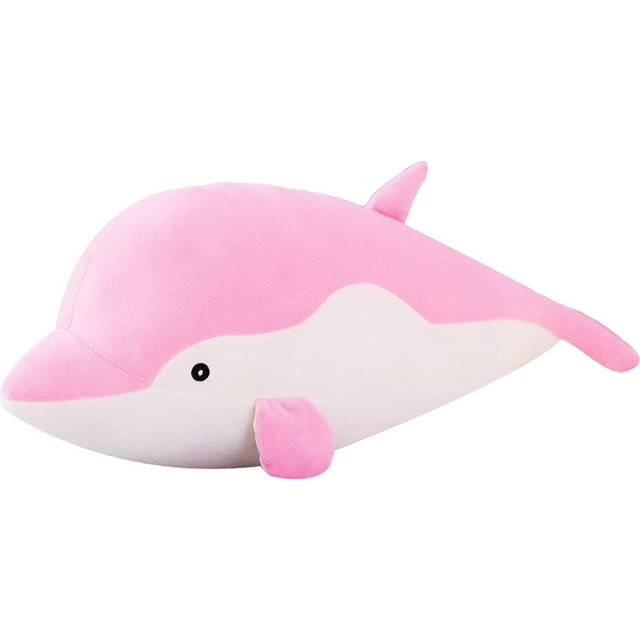 Dolphin Stuffed Animal Plush Toys Soft Lovely Hugging Pillow Stuff Dolls Plushes for Children Girls Sleeping Cushion Gift Room Decor 43.3in  Pink