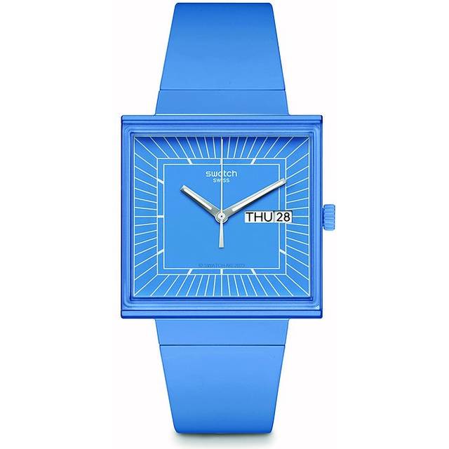 Swatch What If Sky Blue Bioceramic Watch SO34S700