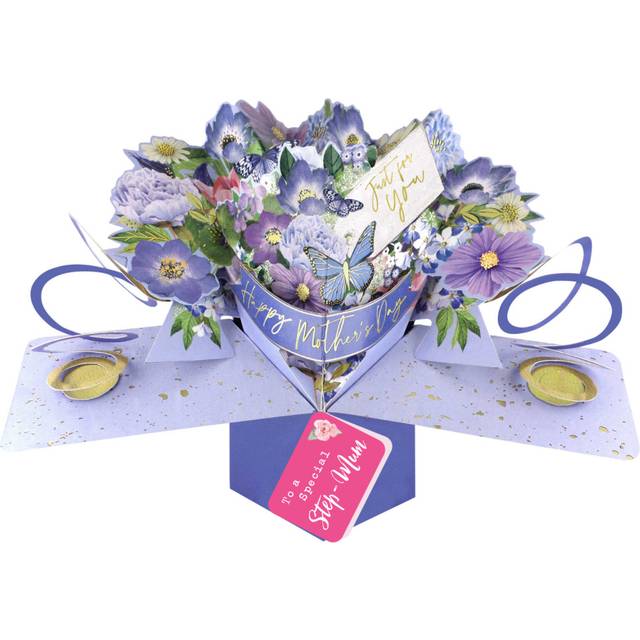 Pop Up Hummingbird & Flowers To A Special Step-Mum Card Suit Any Occasion
