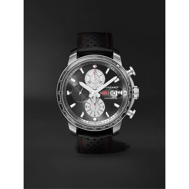 Chopard - Mille Miglia 2021 Race Edition Limited Edition Automatic Chronograph 44mm Stainless Steel and Leather Watch, Ref. No. 168571-3009 - Men - Gray