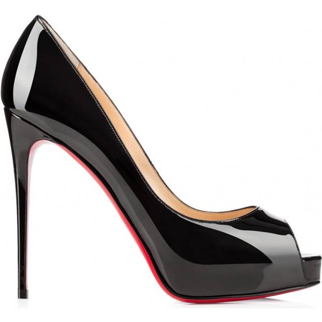 Christian Louboutin Black Patent Leather New Very Prive Pumps Size 38