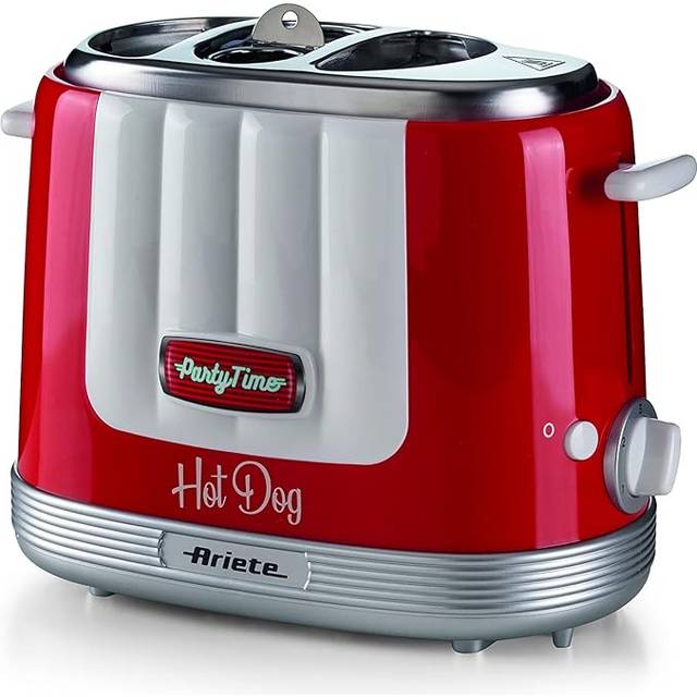 Ariete Party Time 206 Hot Dog Maskin, Röd, Silver, 21 x 16 x 27 cm