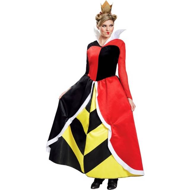 Alice in Wonderland Queen of Hearts Deluxe Costume - Black&#47;Red&#47;Yellow (M)