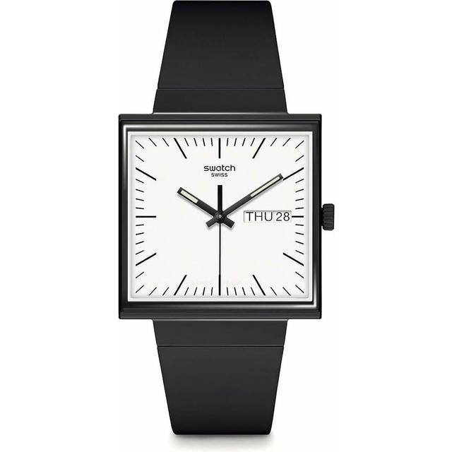 SWATCH What If... Black SO34B700 Svart fyrkantig unisexklocka