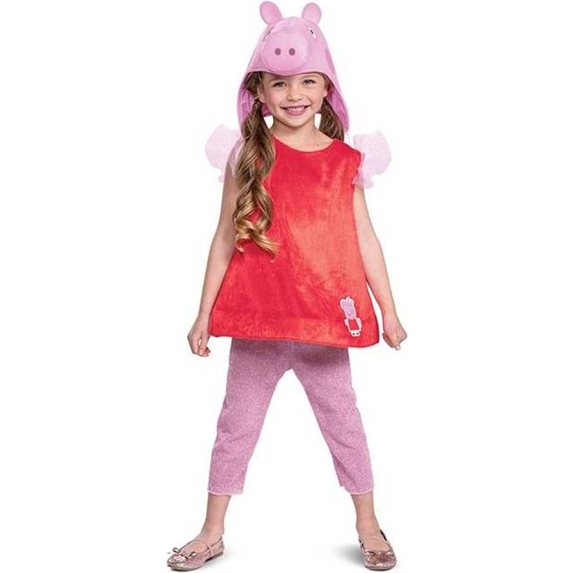 Child Classic Peppa Pig Costume | Peppa Pig Costumes - Pink&#47;Red (3T/4T)