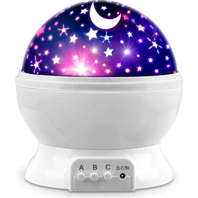Fantasy Spinning KidsStarlight Projection Night Light 1-14 Years Kids Bedroom Gift,Twinkling Stars and Moon in the Dark Let Your Child Sleep Quietly