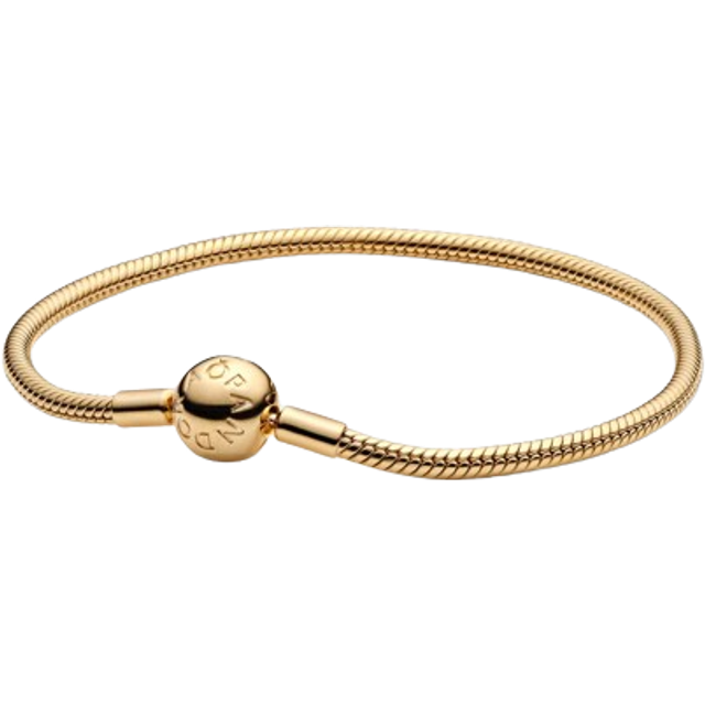 PANDORA Moments Schlangen-Gliederarmband in Gold mit 14 Karat vergoldete Metalllegierung Moments Collection