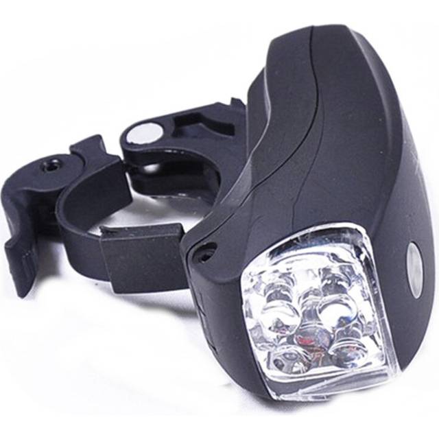 2Pcs 5 LED Super Bright Bicycle Weather-resistant Headlight with Stand & Three Kinds of Flashing Modes(Black)