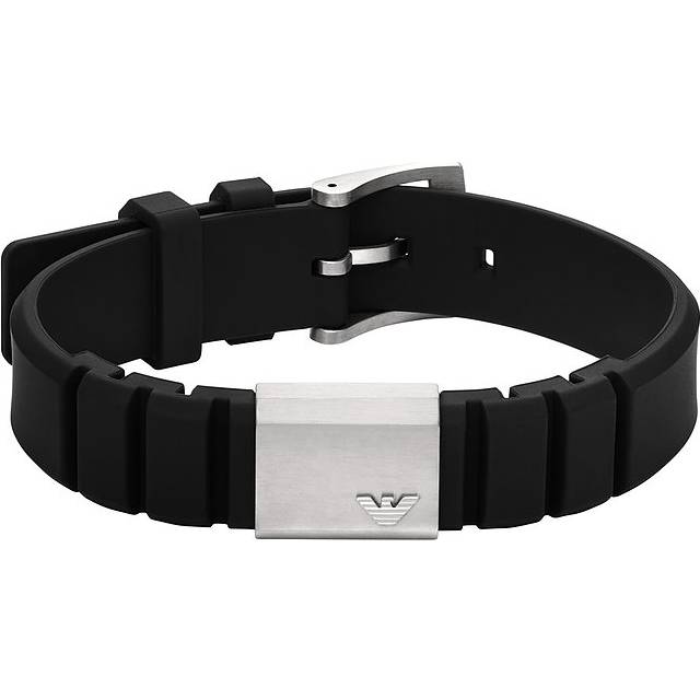 Emporio Armani Men's ID Stainless Steel & Silicone Strap Bracelet