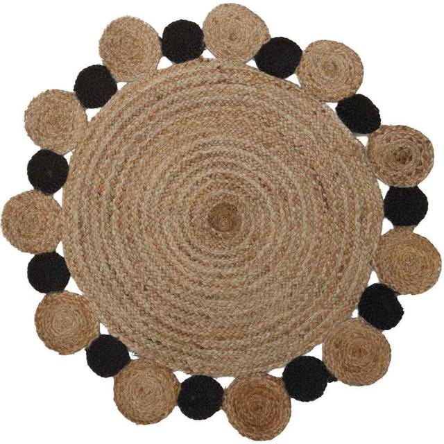 Interiors By Ph Small Round Jute Rug, Brown