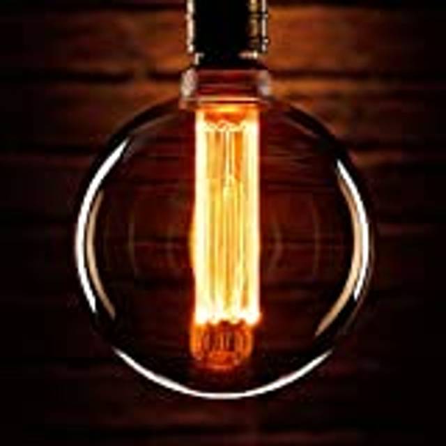 Auraglow Mysa LED Light Bulb Â Vintage Retro Rustic Edison Style Decorative Energy Efficient Filament E27 Screw G125 Globe Shape