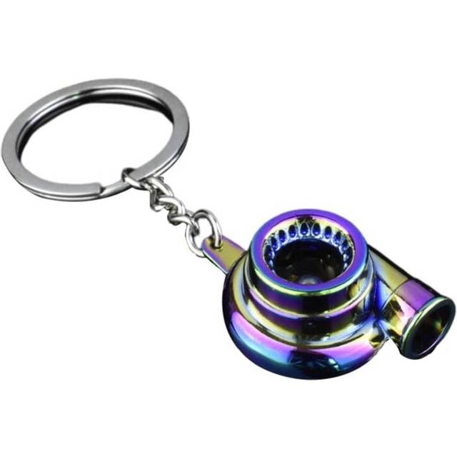 TOYANDONA Turbo Keychain Auto Parts Model Keyring Creative Turbocharger Metal Keyfob Holder Bag Pendant Jewelry for Driver Gift
