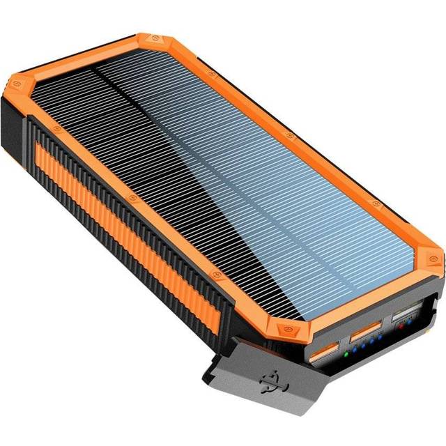 Lippa Solcelle Powerbank 20000mAh - Powerbank med solceller - Techii.dk