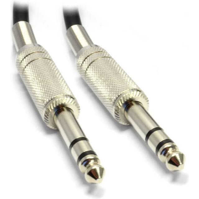 kenable High Quality Stereo Jack 6.35mm METAL Plugs Cable Lead Black 10m