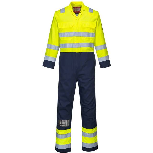 Portwest Hi-Vis Anti-Static Bizflame Pro Coverall - Yellow/Navy - XXL