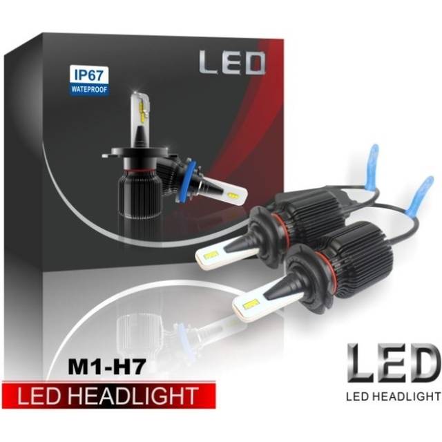 LED-konvertering M1, H7, 20W/lampa, 4000LM, 2-pack