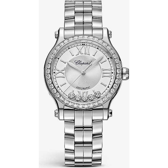 Chopard Womens Stainless Steel 278608-3004 Happy Sport Stainless-steel and 1.49ct Diamond Self-winding Mechanical Watch 10.95mm - stainless steel