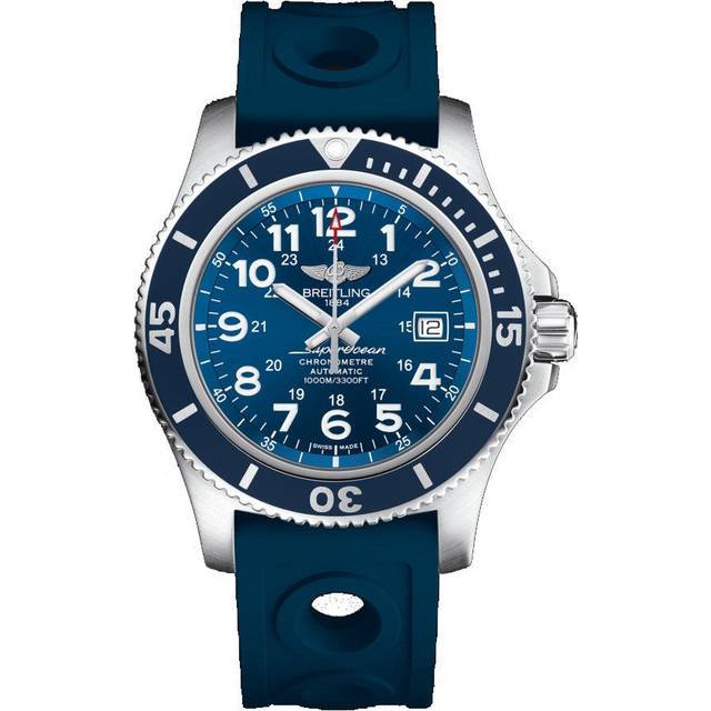 Breitling Blue Stainless Steel Superocean II Automatic Men's Wristwatch 44 mm