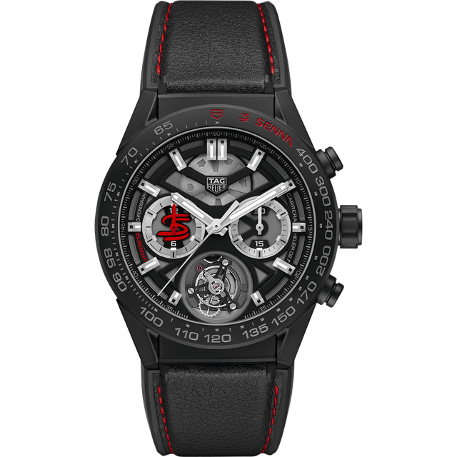 TAG Heuer Watch Carrera Calibre Heuer 02T Senna Special Edition - Black