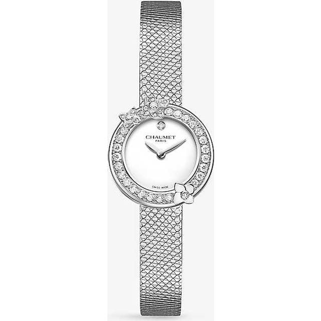 Chaumet Womens White Hortensia Eden Stainless-steel and 0.56ct Diamond Quartz Watch 22.4mm - WHITE