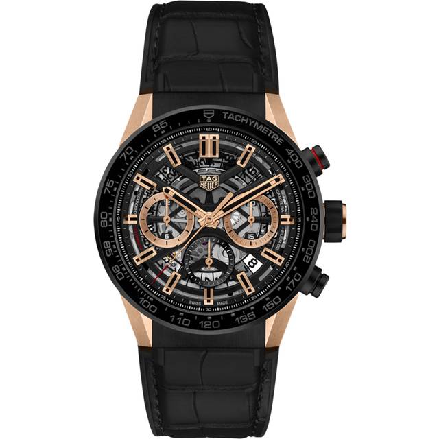 TAG Heuer Watch Carrera Automatic Chronograph Calibre Heuer 02 Rose Gold