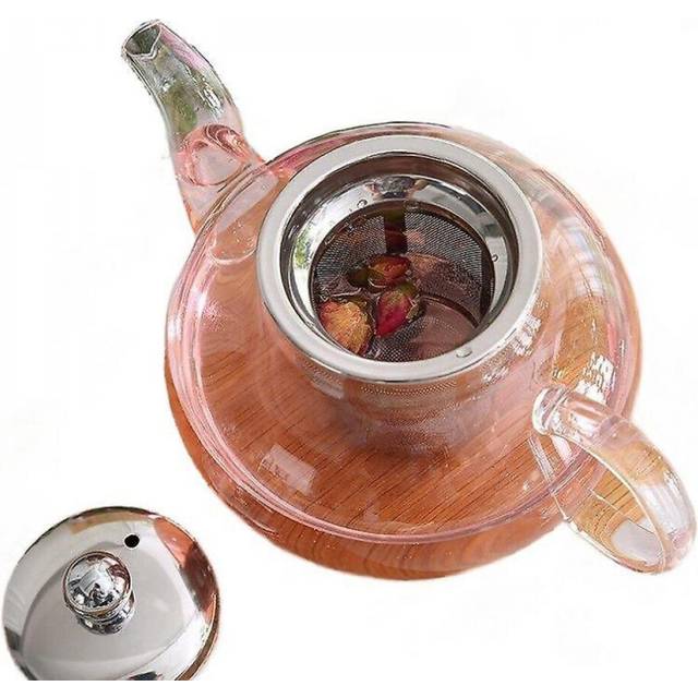 Transparent Glass Teapot Glass Teapot Tea Stainless Steel Filter Infuser Lid Modern Tea Pot Tool