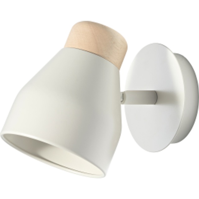 Contemporary scandinavian designed wall light fitting in pastel muted dove gr...
