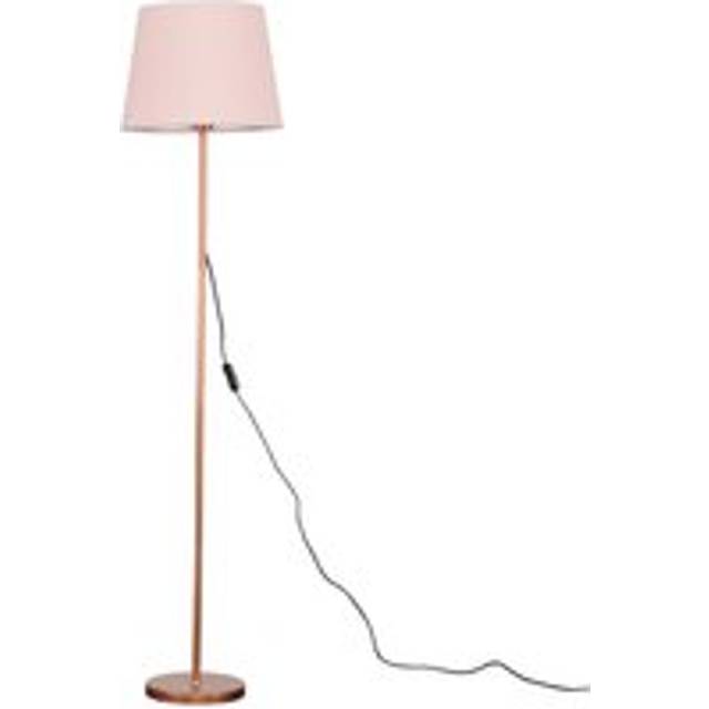 Minisun - Modern Floor Lamp In Copper Metal Finish With Pink Shade