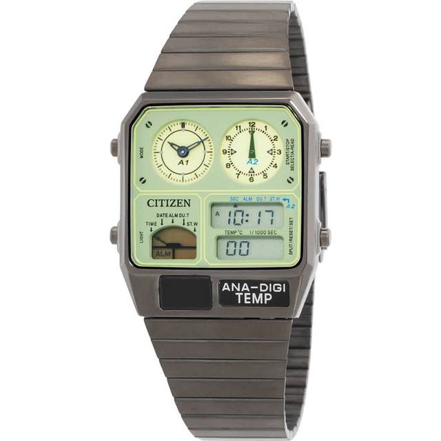 Citizen Analog Digital Dual Time Stainless Steel Green Dial Quartz JG2147-85X Men's Watch green