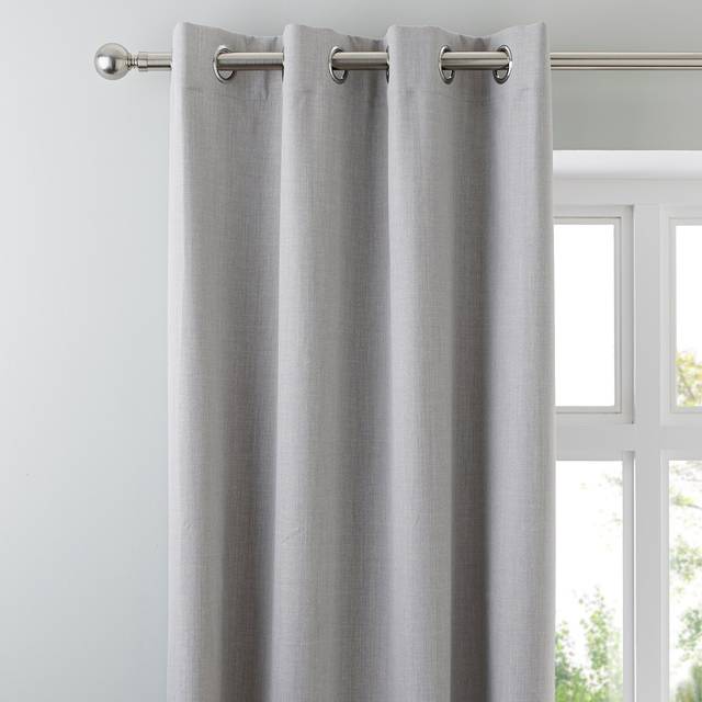 Solar Blackout Eyelet Curtains - Grey