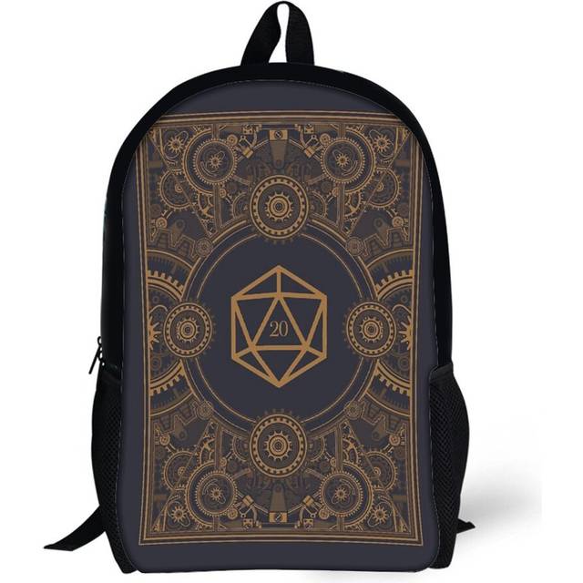 Backpacks Steampunk D20 Dice Vintage Mechanical 17inch School Bag