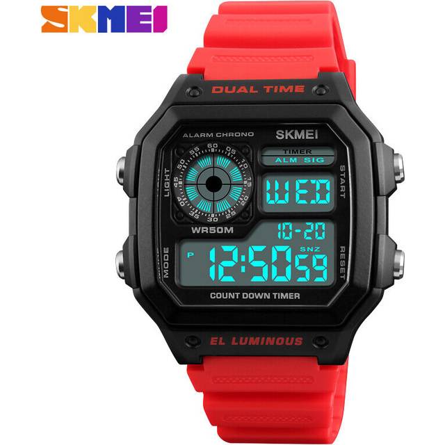 Men's Sports Watch Square Dual Time LED Digital Watches Male Clocks Relojes Deportivos
