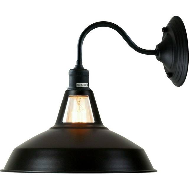 Hocker 1 - Light Dimmable Armed Sconce - Black (30cm H X 30cm W X 35cm D)
