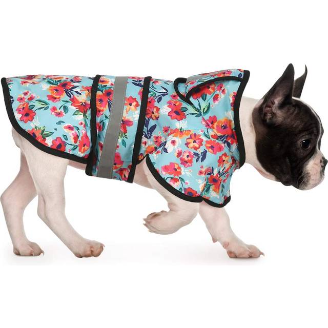 HDE Dog Raincoat Hooded Slicker Poncho for Small to X-Large Dogs and Puppies Turquoise - M