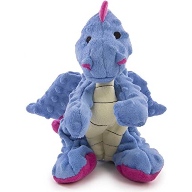 Bubble Plush Dragons Squeaky Dog Toy, Chew Guard Technology - Periwinkle, Large