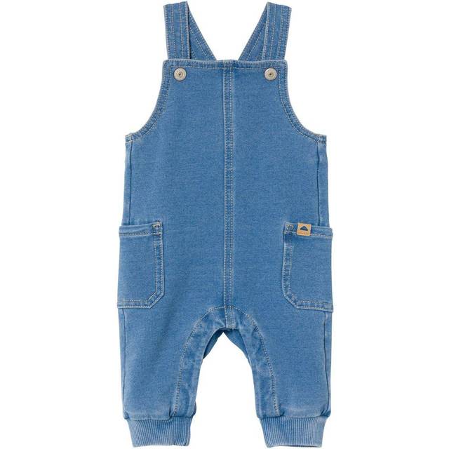 Name IT Baby pojkar hängselbyxor, Mellanblå denim, 68