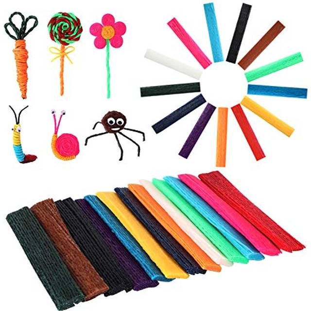 UPINS 1000PCS Wax Craft Sticks Bendable Sticky Wax Yarn Sticks in 13 C